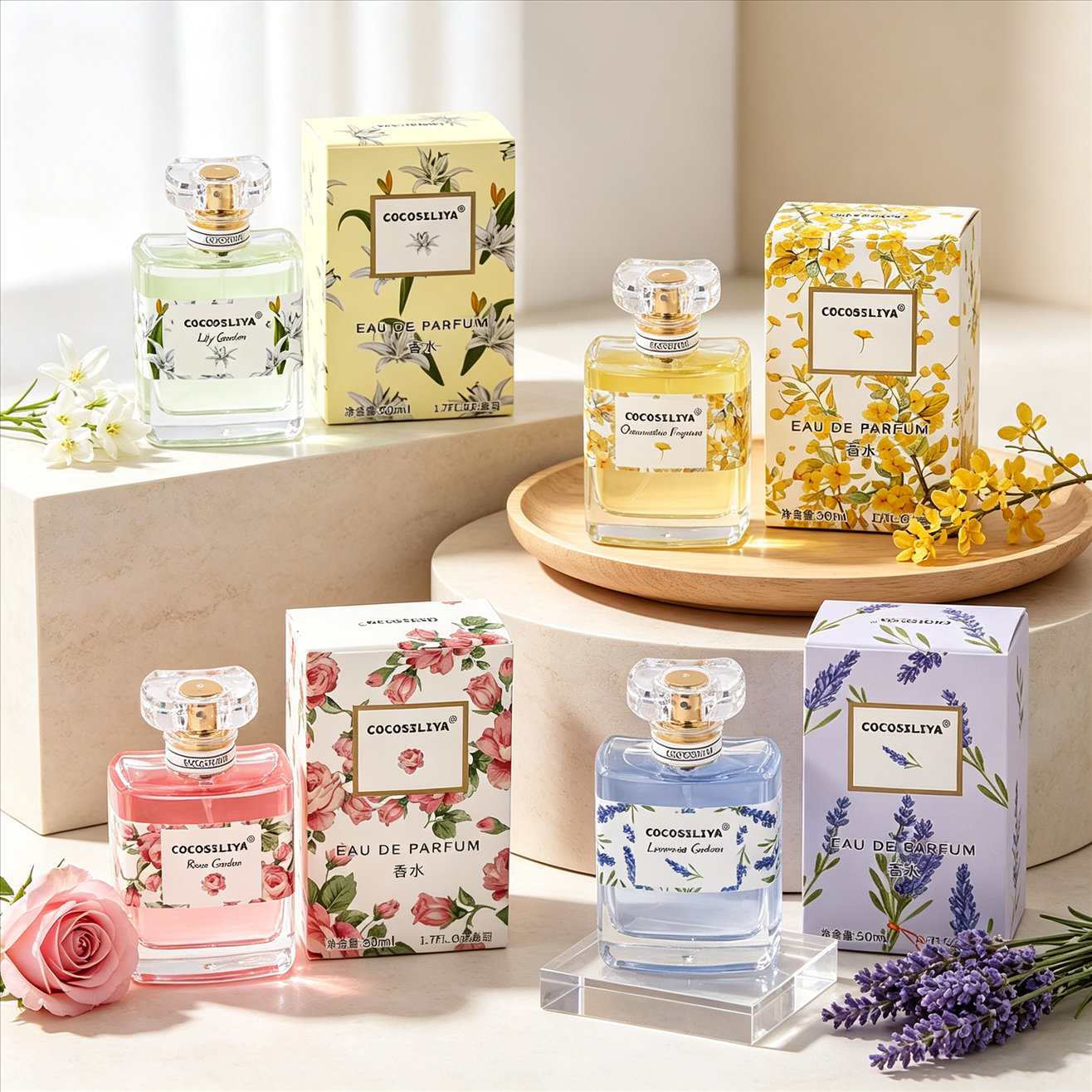 Perfume Floral Fragrance - COCOSILIYA Damenparfüm, 1,7oz X 2er-Pack, Unisex-Duft,